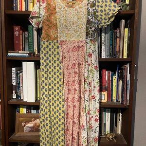 April Cornell Cotton Patchwork Midi Dress